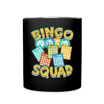 Bingo Jeu Joueur de bingo Grand-mère Loterie de jeu - Mug uni - noir - Devant