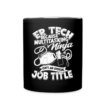 Emergency Department Nurse Hospital Hospitals - Full Colour Mug - black - Front