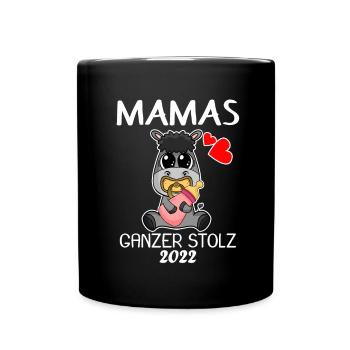 Baby 2022 - Geburt Schwanger 2022 - Baby Tochter - Tasse einfarbig - Schwarz - Vorne