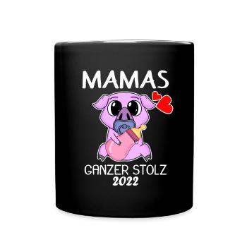 Baby 2022 - Geburt Schwanger 2022 - Baby Tochter - Tasse einfarbig - Schwarz - Vorne