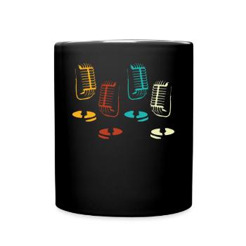 Karaoke Singer Microphone Vocalist - Tasse einfarbig - Schwarz - Vorne