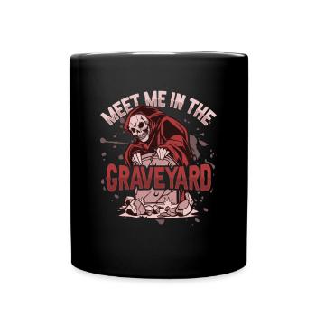 Conception du nécromancien du cimetière des morts-vivants pour un - Mug uni - noir - Devant