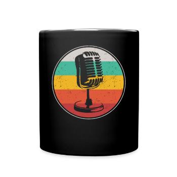 Karaoke Singer Microphone Vocalist - Tasse einfarbig - Schwarz - Vorne