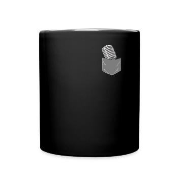 Karaoke Singer Microphone Vocalist - Tasse einfarbig - Schwarz - Vorne