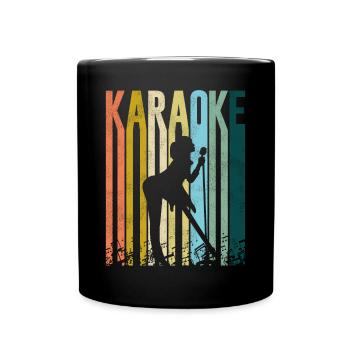 Karaoke Singer Retro Vintage - Tasse einfarbig - Schwarz - Vorne