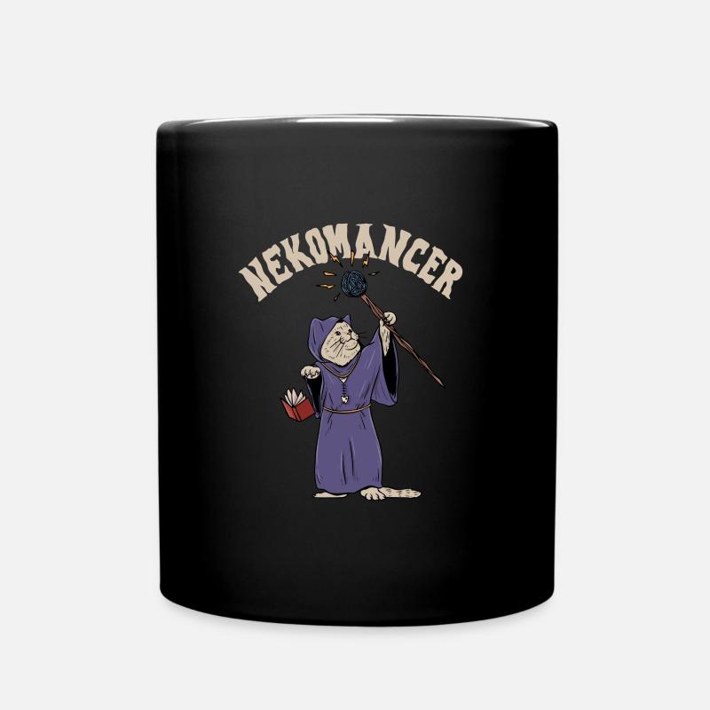 Nekomancer Katze Design für einen Nekromanten - Tasse einfarbig - Schwarz