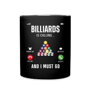 Billiards Pool Player Ball - Full Colour Mug - black - Front