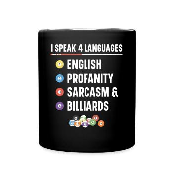 Billards Joueur de billard Balle Je parle - Mug uni - noir - Devant