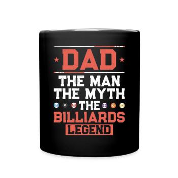 Billard Joueur de billard Balle Papa Papa - Mug uni - noir - Devant