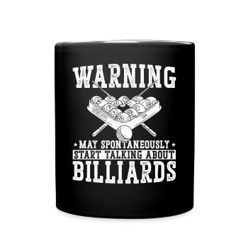 Billards Joueur de billard Balle Vintage - Mug uni - noir - Devant