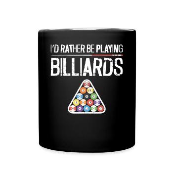 Billiards Pool Player Ball I'd - Full Colour Mug - black - Front
