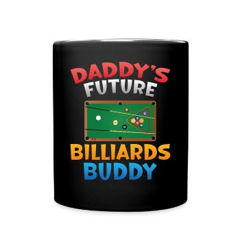 Billard Joueur de billard Balle Papa Fils - Mug uni - noir - Devant