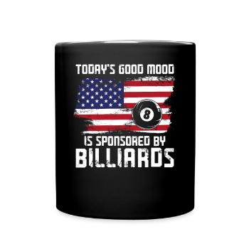 Billiards Pool Player Ball Vintage - Tasse einfarbig - Schwarz - Vorne