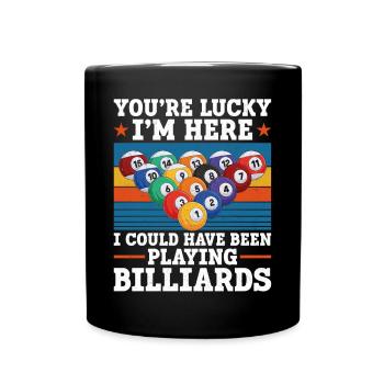 Billiards Pool Player Ball Retro - Tasse einfarbig - Schwarz - Vorne