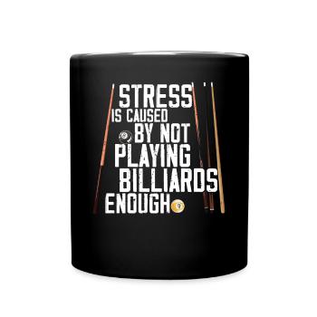 Billiards Pool Player Ball Vintage - Full Colour Mug - black - Front