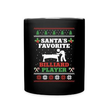 Billiards Pool Player Ball - Full Colour Mug - black - Front