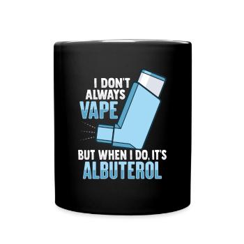 Albuterol Asthma Astmatiker - Tasse einfarbig - Schwarz - Vorne