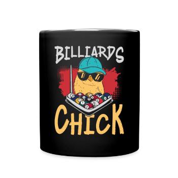 Billiards Pool Player Ball Girl - Full Colour Mug - black - Front