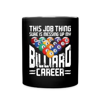 Billiards Pool Player Ball Vintage - Full Colour Mug - black - Front