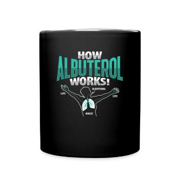 Albuterol Asthma Astmatiker - Tasse einfarbig - Schwarz - Vorne