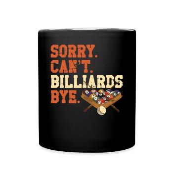 Billards Joueur de billard Balle Vintage - Mug uni - noir - Devant