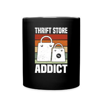 Secondhand Shop Secondhand Eco Hipster Used - Full Colour Mug - black - Front