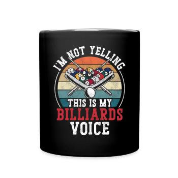 Billiards Pool Player Ball Retro - Full Colour Mug - black - Front