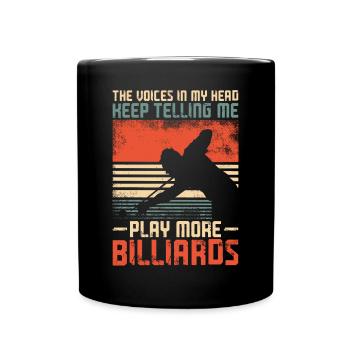 Billiards Pool Player Ball Retro - Full Colour Mug - black - Front