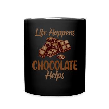 Chocolate Lover Gifts - Full Colour Mug - black - Front