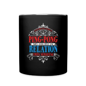 Joueur de ping-pong - Mug uni - noir - Devant