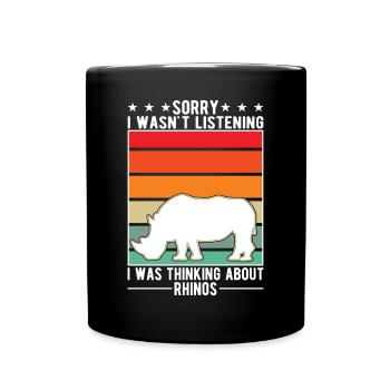 Rhinocéros Cadeau Rhino Rhinocéros - Mug uni - noir - Devant