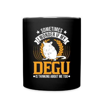 Degu propriétaire arbuste forêt de rats degu - Mug uni - noir - Devant