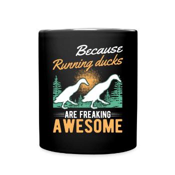 Indian Running Duck Gift Runner Duck - Full Colour Mug - black - Front