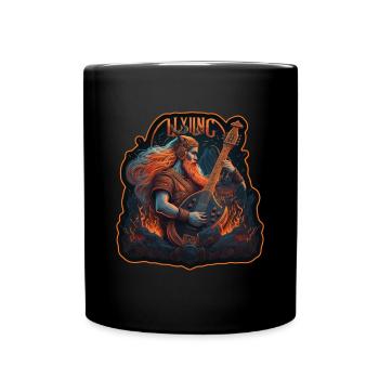 Viking Norse Rock Guitare Nordique Abstrait - Mug uni - noir - Devant