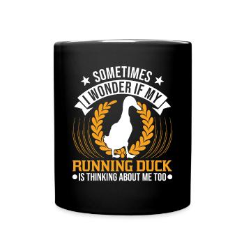 Indian Running Duck Bouteille cadeau Canard Canard - Mug uni - noir - Devant