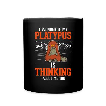 Platypus Spell Platypus - Full Colour Mug - black - Front
