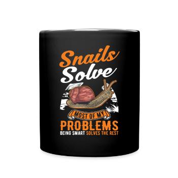 Snail Gift Vineyard Snail - Full Colour Mug - black - Front