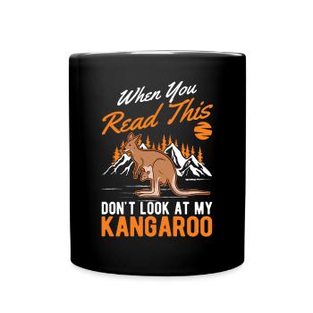 Australian Kangaroo Australia Kangaroo - Full Colour Mug - black - Front