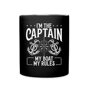 Mon bateau, mes règles - Mug uni - noir - Devant