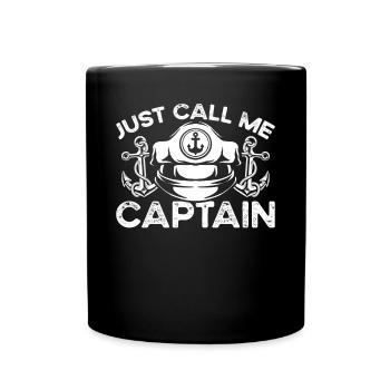 Appelez-moi simplement capitaine - Mug uni - noir - Devant