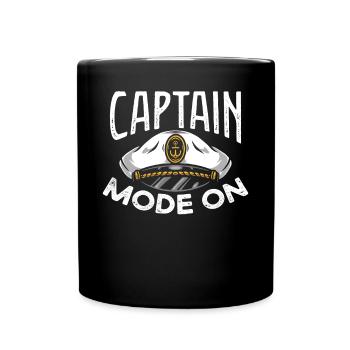 Mode Capitaine activé - Mug uni - noir - Devant