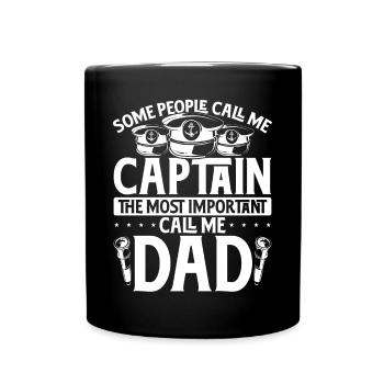 Certaines personnes m’appellent Capitaine - Mug uni - noir - Devant
