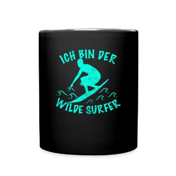 Citation de surf - Mug uni - noir - Devant