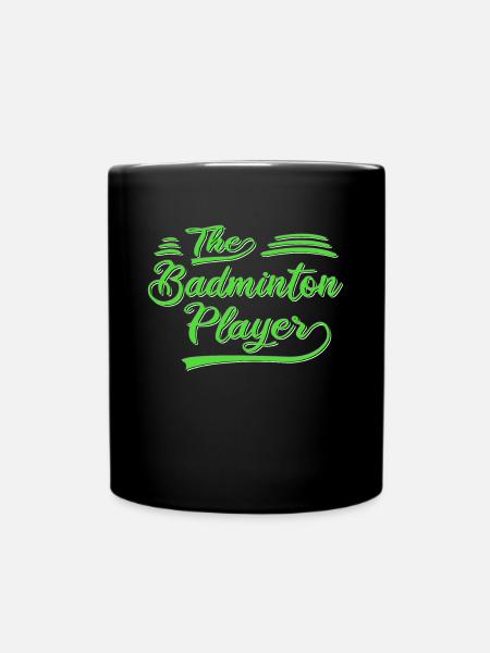 der Badminton Spieler - Tasse einfarbig - Schwarz