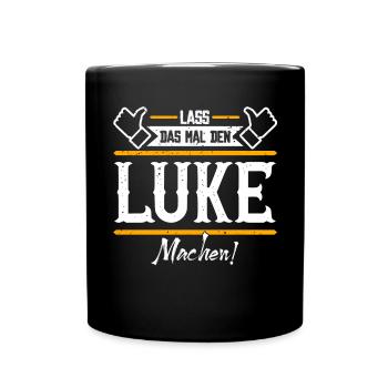 Luke Geschenkidee Geschenk Geburtstag - Tasse einfarbig - Schwarz - Vorne