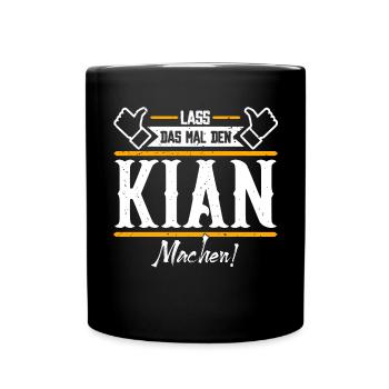 Kian Geschenkidee Geschenk Geburtstag - Tasse einfarbig - Schwarz - Vorne