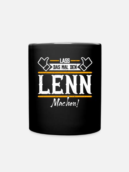Lenn Geschenkidee Geschenk Geburtstag - Tasse einfarbig - Schwarz