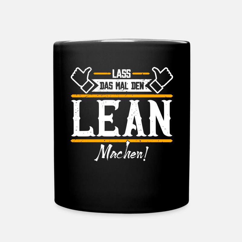 Lean Geschenkidee Geschenk Geburtstag - Tasse einfarbig - Schwarz