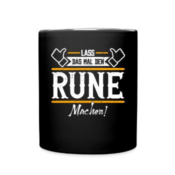 Rune Geschenkidee Geschenk Geburtstag - Tasse einfarbig - Schwarz - Vorne