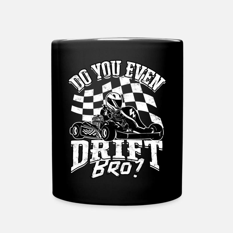 Kart driving kart drivers racing Racing drivers - Full Colour Mug - black
